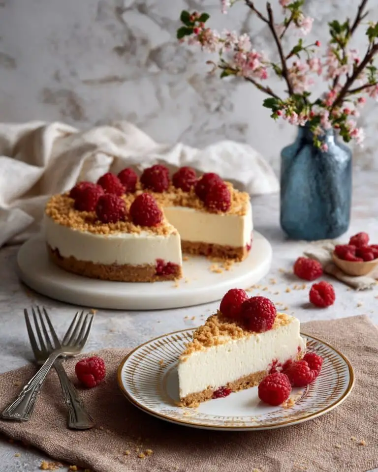 Light-as-Air Israeli Cheesecake with Crumb Topping Recipe