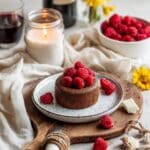 Gluten-Free White Chocolate Lava Cakes with Raspberries Recipe