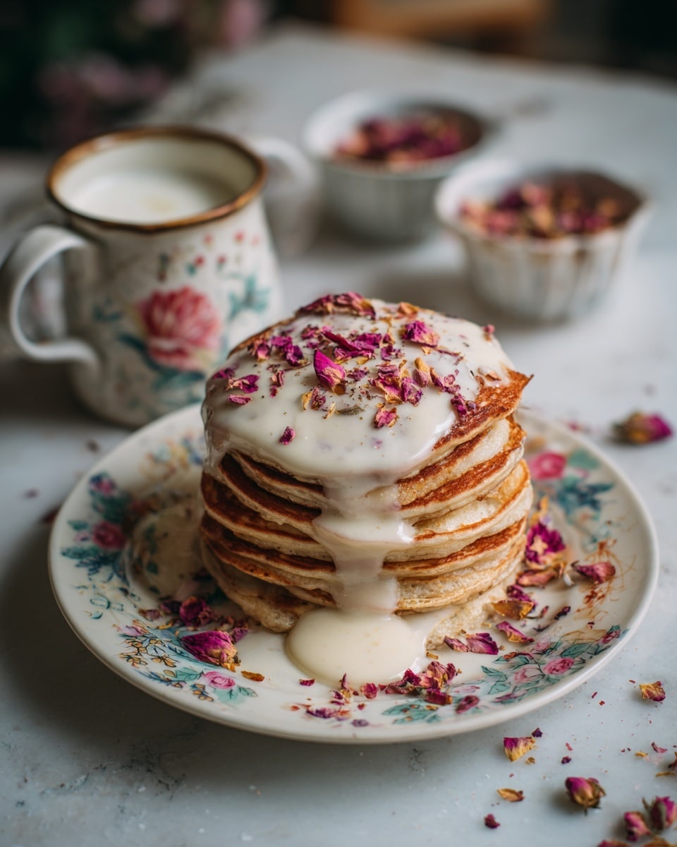Gluten-Free Russian Pancakes with Rose Petals and Kefir Recipe