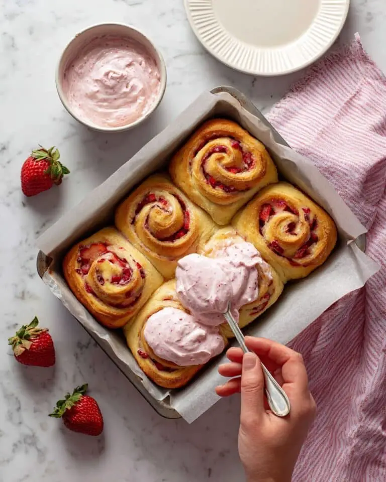 Strawberry Sweet Rolls with Strawberry Cream Cheese Frosting Recipe
