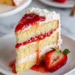 Vanilla Cake with Strawberry Filling & Frosting Recipe