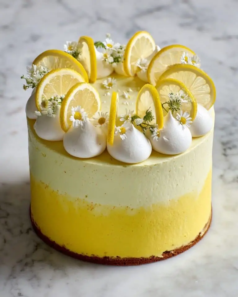 Lemon Layer Cake with Lemon Curd and Buttercream Frosting Recipe