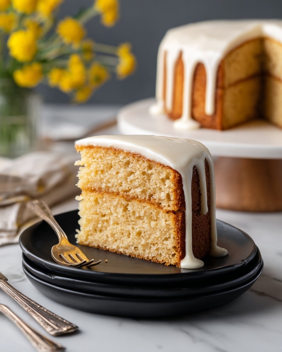 Buttermilk Banana Cake with Cream Cheese Glaze Recipe
