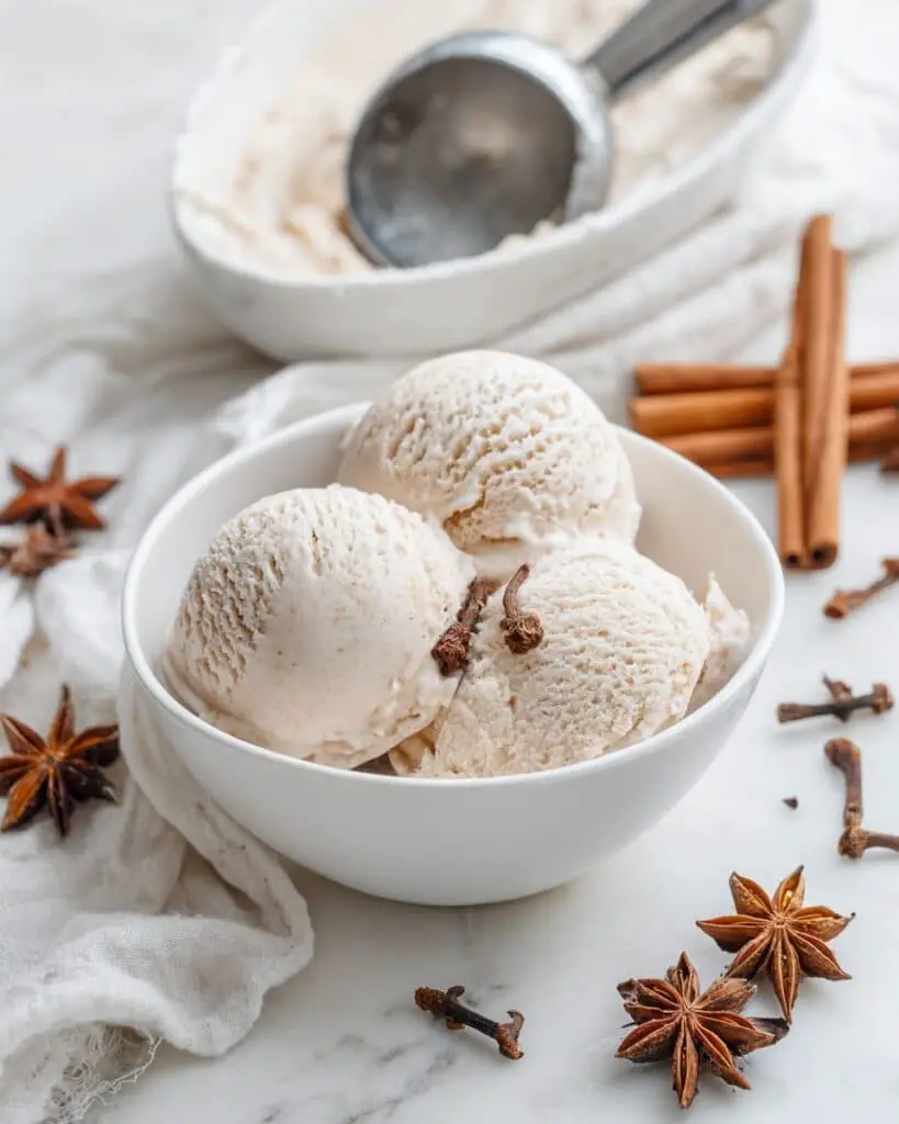 Chai Spice Ice Cream with Crystallized Ginger Recipe