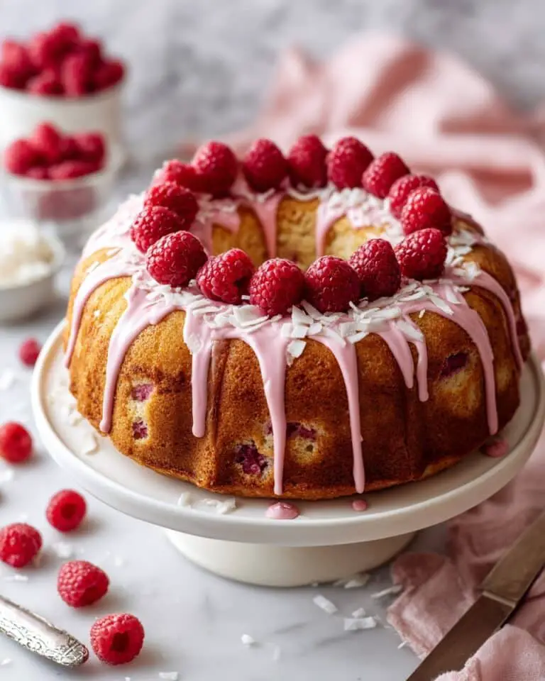 Air Fryer Raspberry Lemon Bundt Cake Recipe