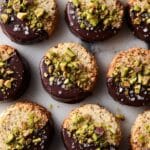 Pistachio Shortbread Cookies with Chocolate and Sea Salt Recipe