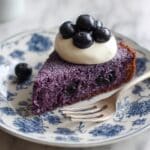 Blueberry Angel Food Cake with Fresh Blueberries and Whipped Cream Recipe