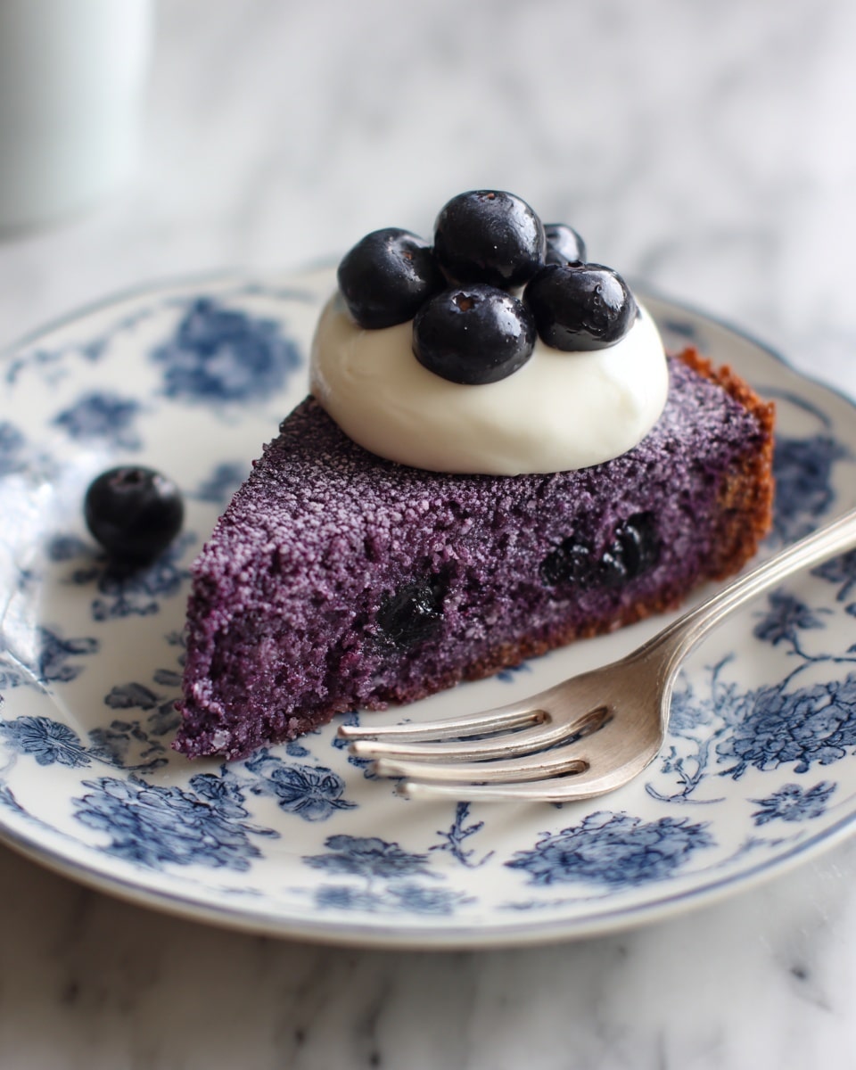 Blueberry Angel Food Cake with Fresh Blueberries and Whipped Cream Recipe