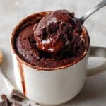 Chocolate Mug Cake with Peanut Butter and Chocolate Chips Recipe