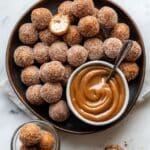 Air Fryer Churro Donut Holes with Caramel Sauce Recipe