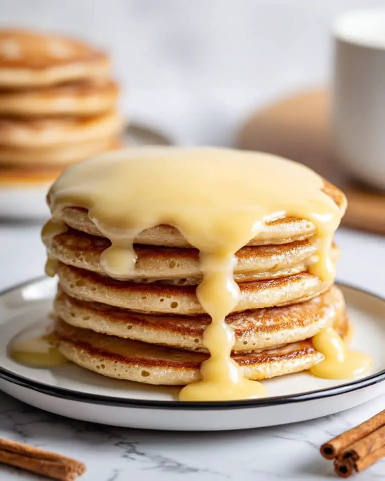 Cinnamon Pancakes with Cream Cheese Glaze Recipe