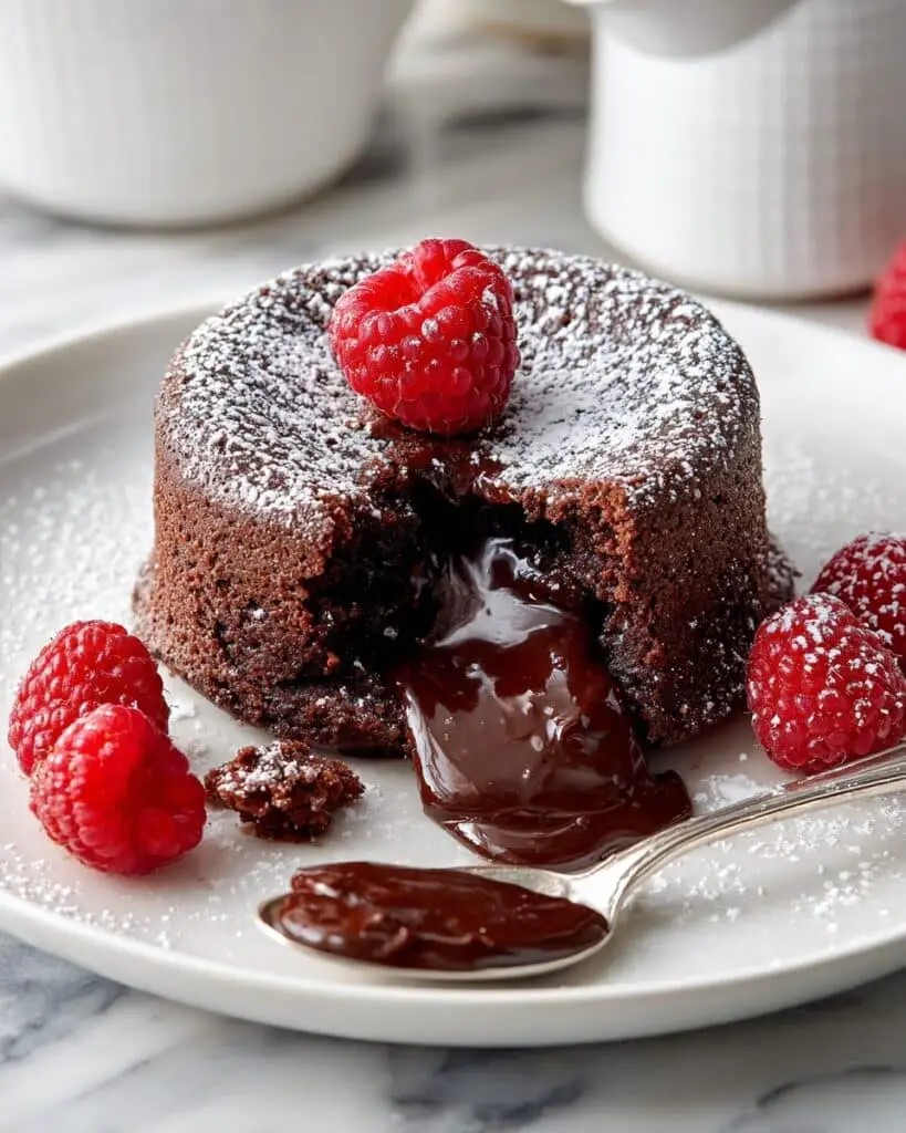 Chocolate Molten Lava Cakes with Ganache Center Recipe
