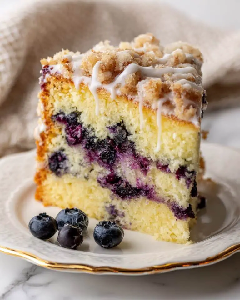 Blueberry Lemon Coffee Cake with Lemon Glaze Recipe