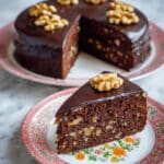 Chocolate Walnut Cake with Rich Chocolate Ganache Recipe