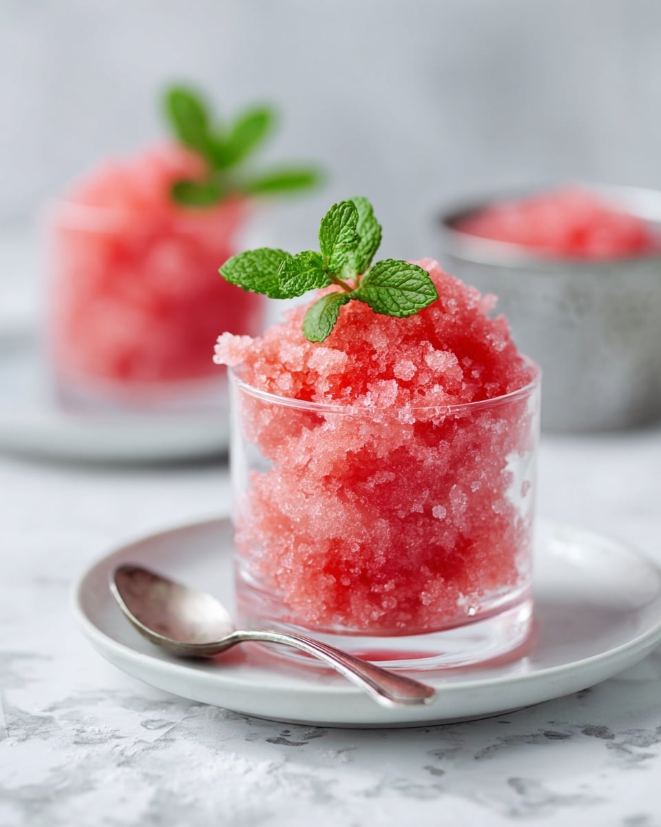 Watermelon Cucumber Granita Recipe