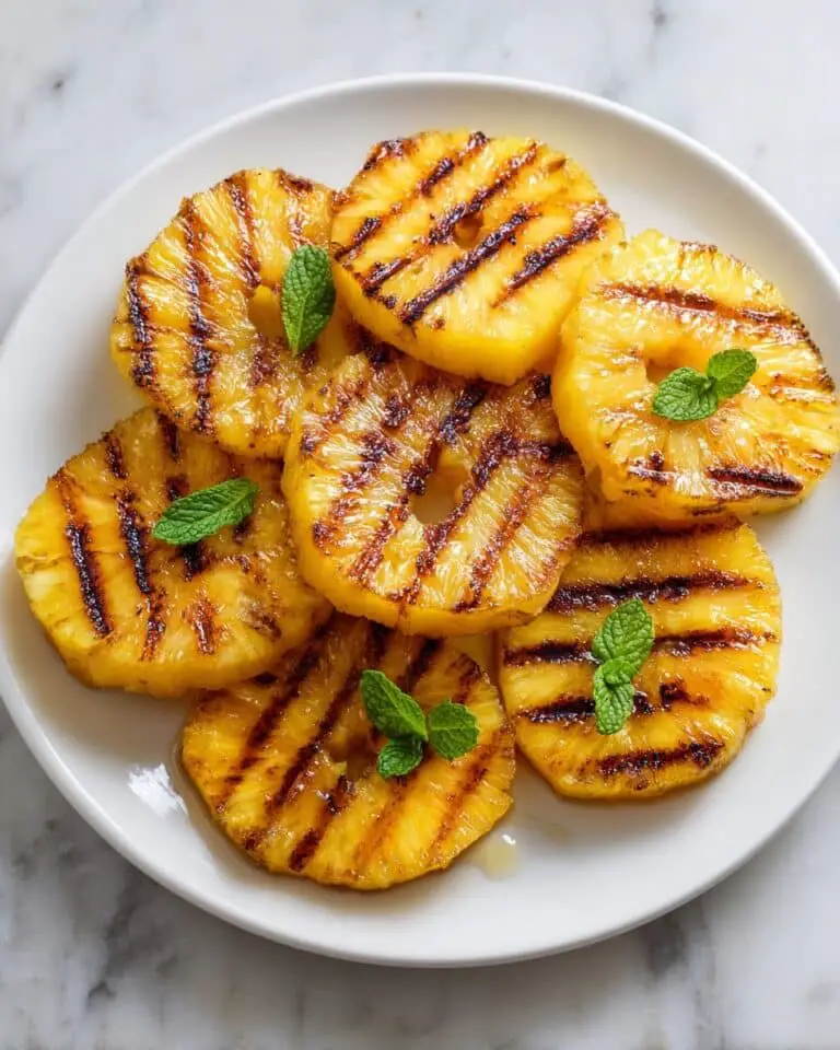 Grilled Pineapple with Honey, Lime, and Cinnamon Recipe