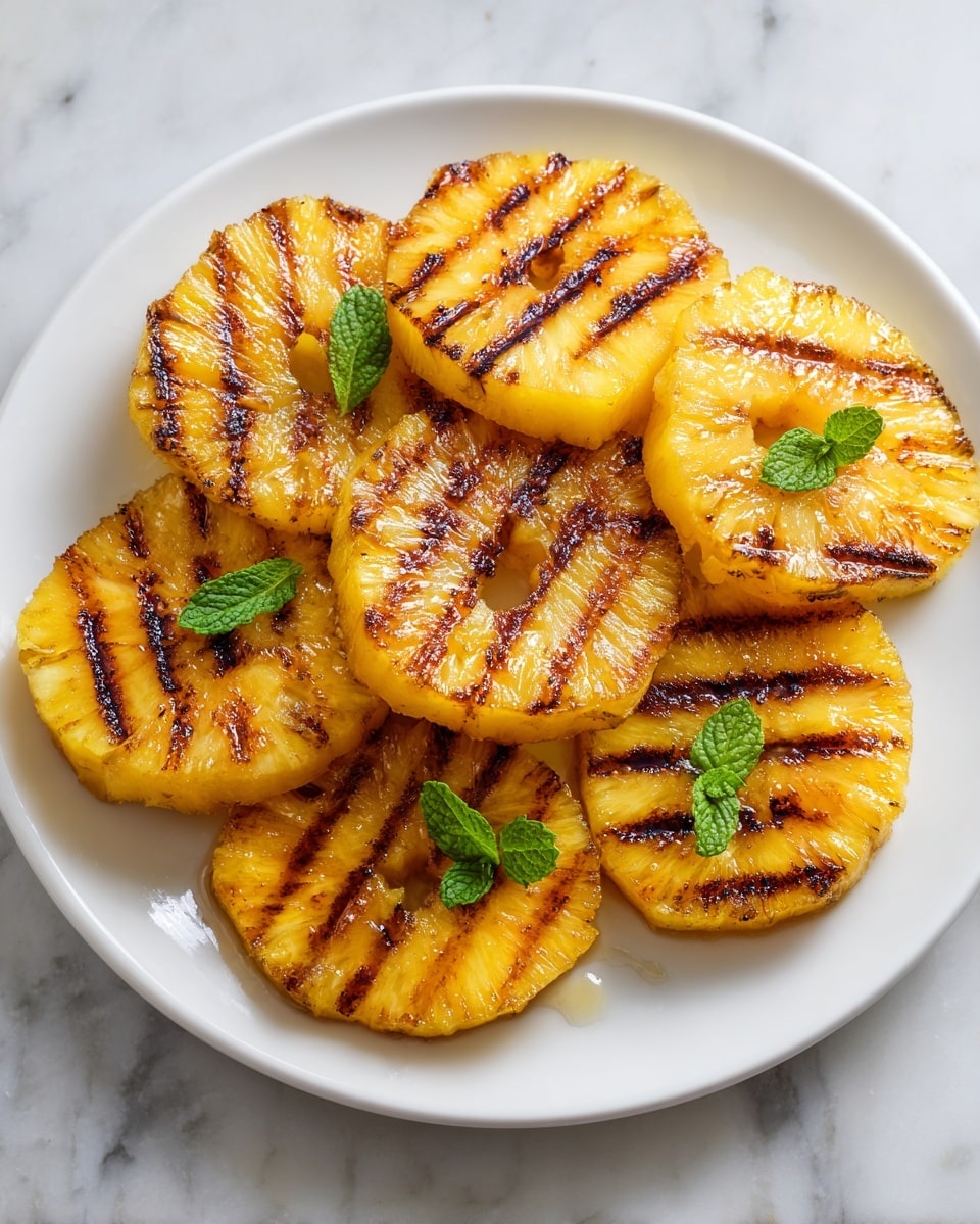 Grilled Pineapple with Honey, Lime, and Cinnamon Recipe